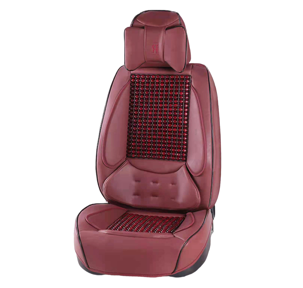 car seat covers(LEATHER+WOOD BEAD) 8-39