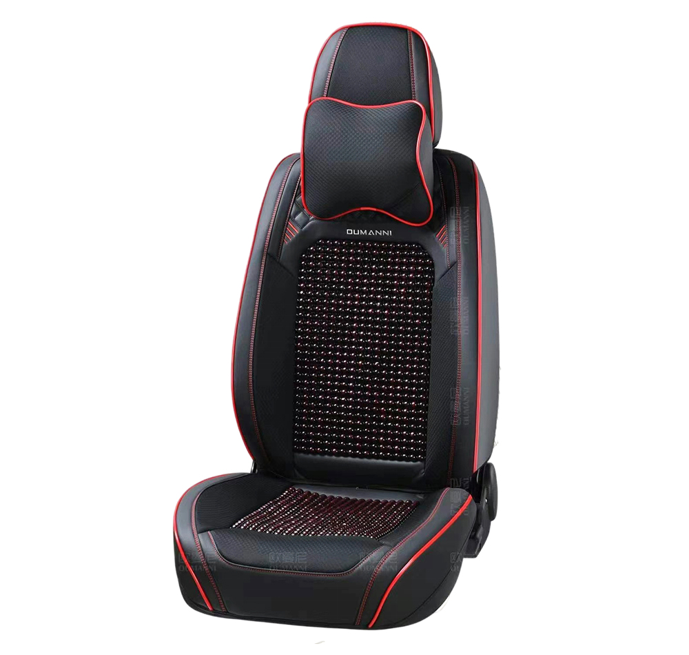 car seat covers(LEATHER+WOOD BEAD) 8-191