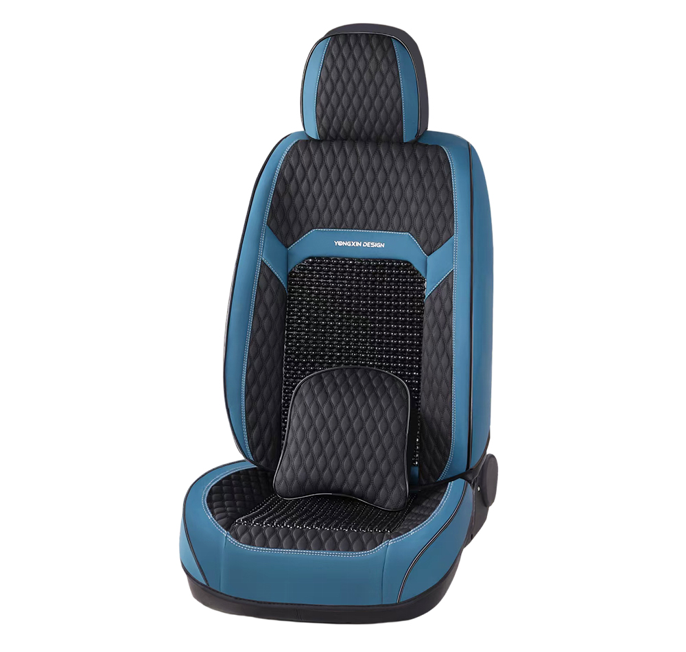 car seat covers(LEATHER+WOOD BEAD) 8-198